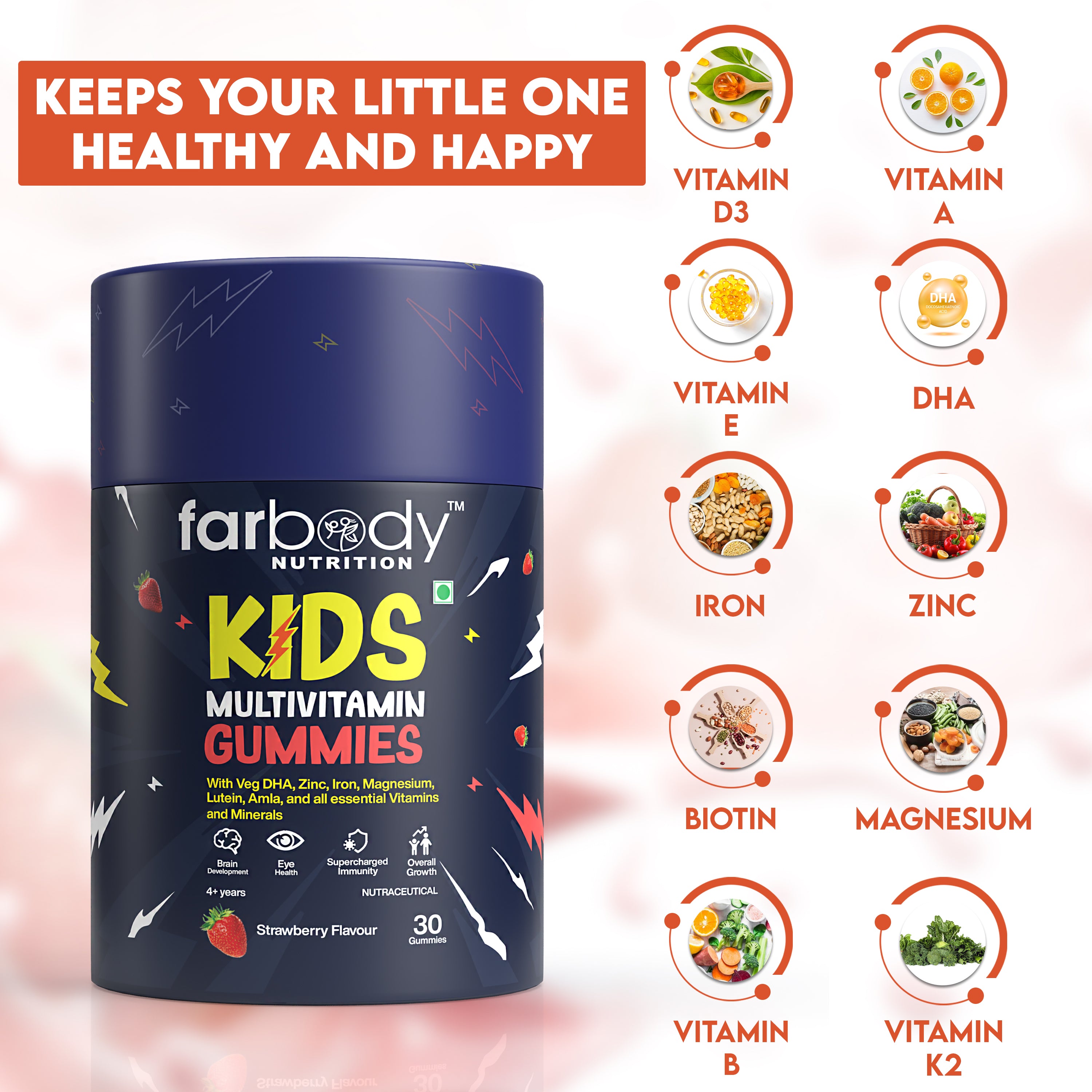 Kids Multivitamin Gummies with DHA - Farbody