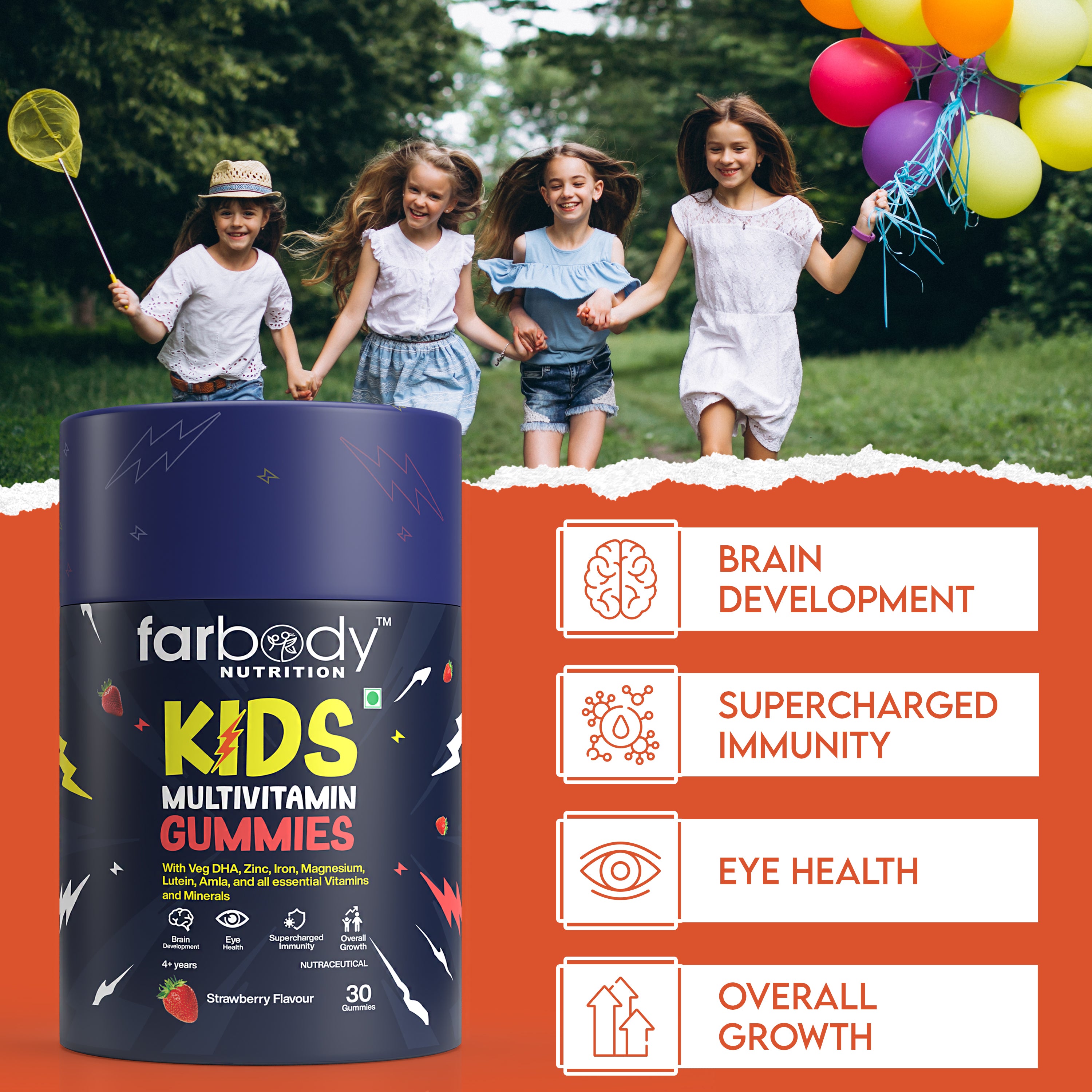 Kids Multivitamin Gummies with DHA - Farbody